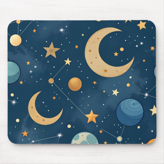 Alfombrilla De Ratón Mousepad celeste geométrico (Frente)