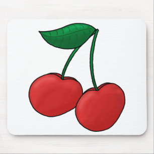Alfombrilla De Ratón Mousepad-Cerezas