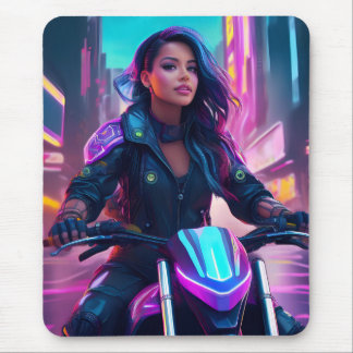 Alfombrilla De Ratón Mousepad, Chica temática del Cyberpunk