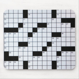 Alfombrilla De Ratón Mousepad clásico de la rejilla del crucigrama