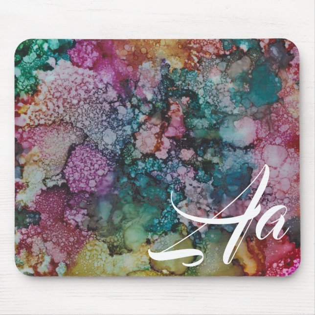 Alfombrilla De Ratón Mousepad "Colorburst Inkblot Painting" (Frente)