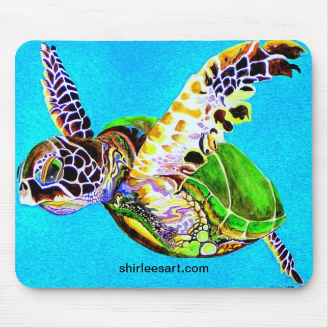 Alfombrilla De Ratón mousepad colorido de la tortuga (Frente)