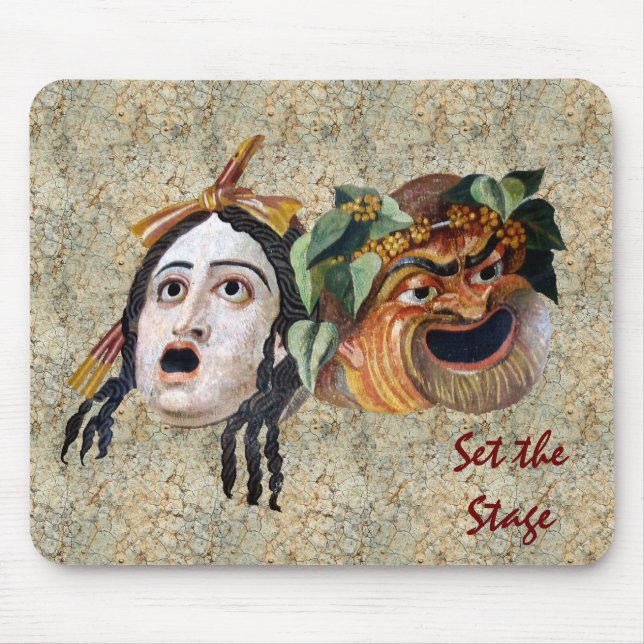 Alfombrilla De Ratón Mousepad, comedia y tragedia (Frente)