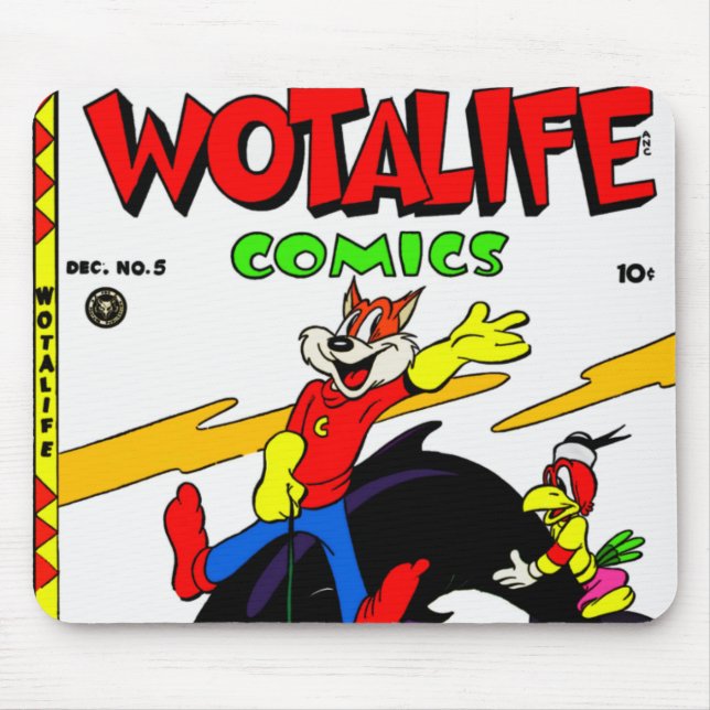 Alfombrilla De Ratón Mousepad, comics de Wotalife en los años 40 (Frente)