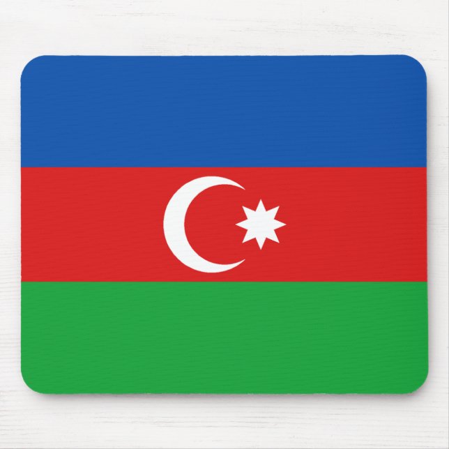 Alfombrilla De Ratón Mousepad con bandera de Azerbaiyán (Frente)