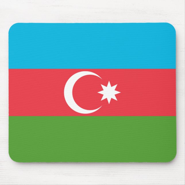 Alfombrilla De Ratón Mousepad con bandera de Azerbaiyán (Frente)
