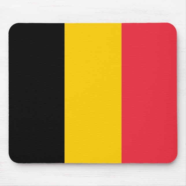 Alfombrilla De Ratón Mousepad con bandera de Bélgica (Frente)