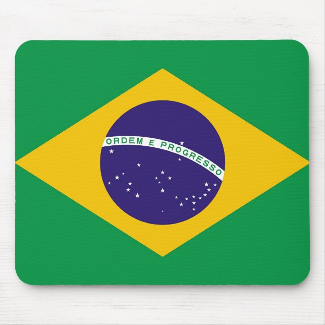 Alfombrilla De Ratón Mousepad con bandera de Brasil (Frente)