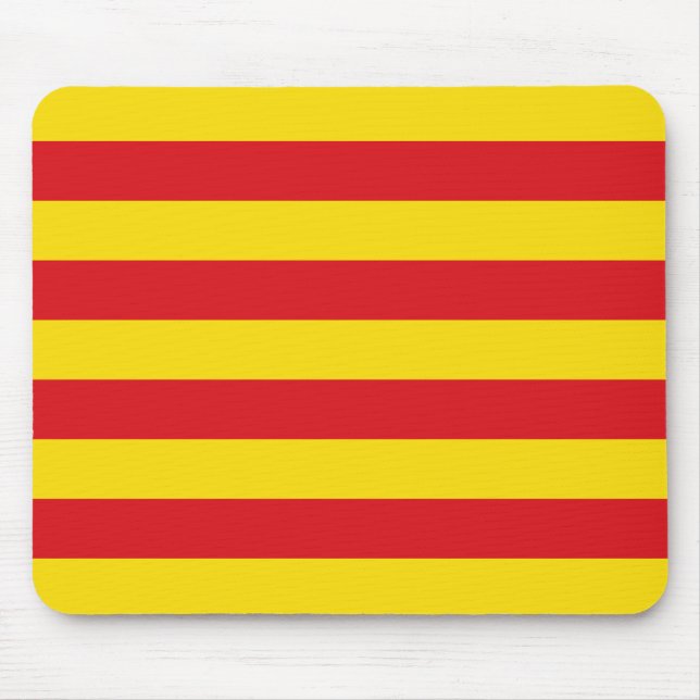Alfombrilla De Ratón Mousepad con bandera de Cataluña (Frente)