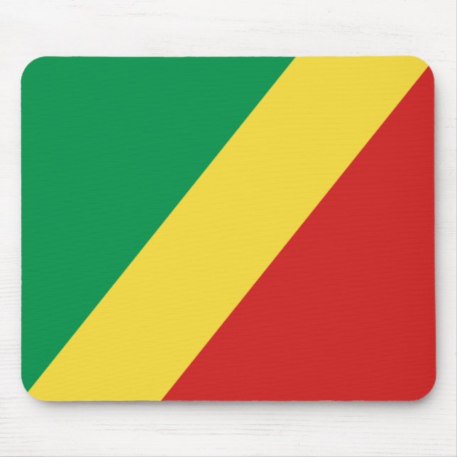 Alfombrilla De Ratón Mousepad con bandera de Congo-Brazzaville (Frente)