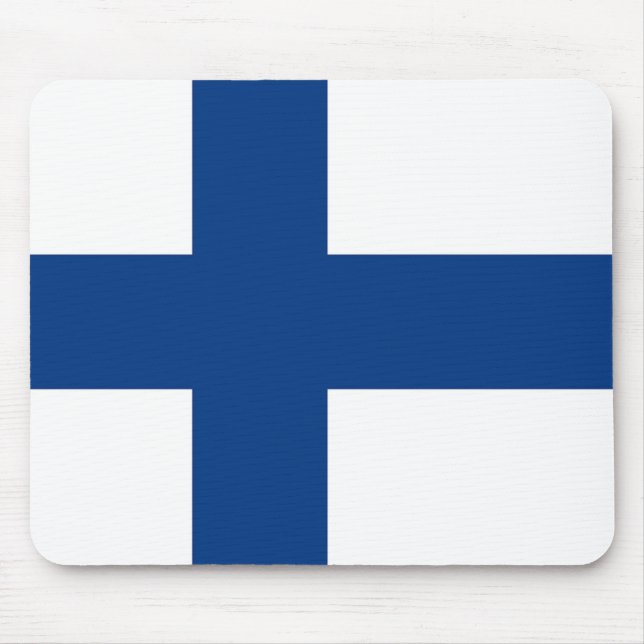 Alfombrilla De Ratón Mousepad con bandera de Finlandia (Frente)
