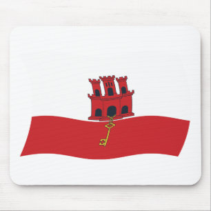 Alfombrilla De Ratón Mousepad con bandera de Gibraltar