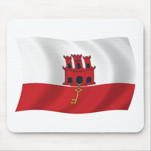Alfombrilla De Ratón Mousepad con bandera de Gibraltar