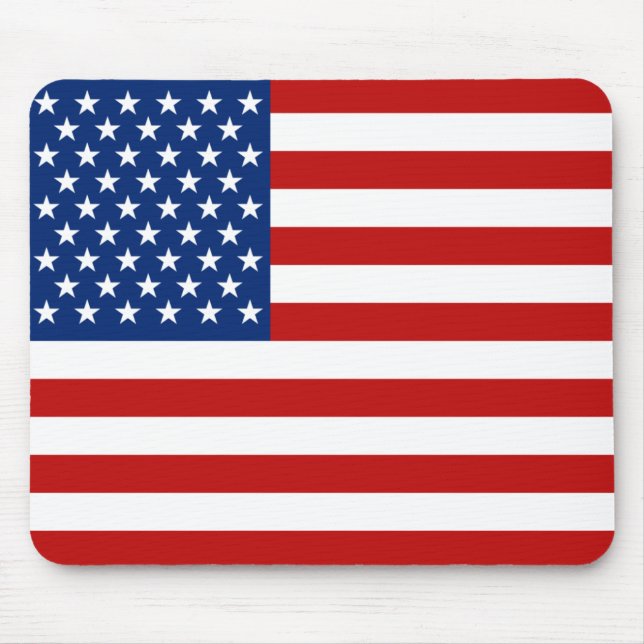 Alfombrilla De Ratón Mousepad con bandera de los Estados Unidos (Frente)