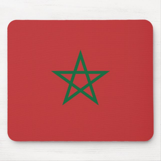 Alfombrilla De Ratón Mousepad con bandera de Marruecos (Frente)