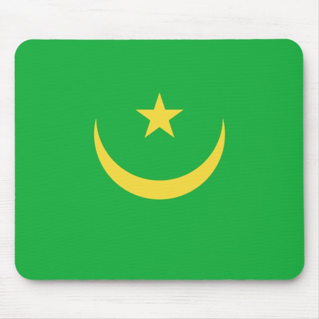 Alfombrilla De Ratón Mousepad con bandera de Mauritania (Frente)