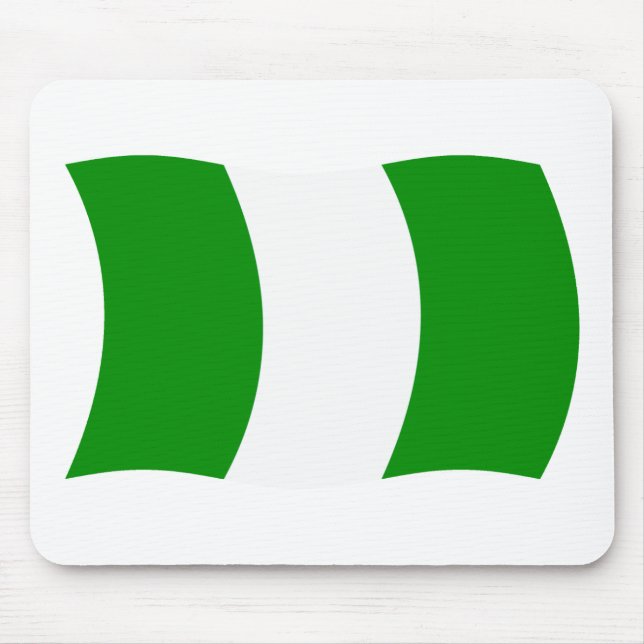 Alfombrilla De Ratón Mousepad con bandera de Nigeria (Frente)