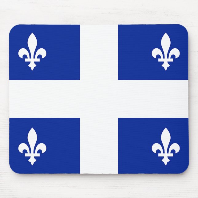 Alfombrilla De Ratón Mousepad con bandera de Quebec, Canadá (Frente)