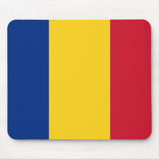 Alfombrilla De Ratón Mousepad con bandera de Rumania (Frente)