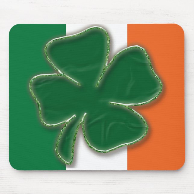 Alfombrilla De Ratón Mousepad con bandera de Shamrock (Frente)