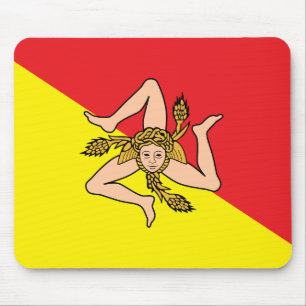 Alfombrilla De Ratón Mousepad con bandera de Sicilia, Italia