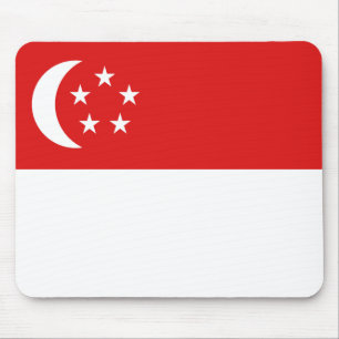 Alfombrilla De Ratón Mousepad con bandera de Singapur
