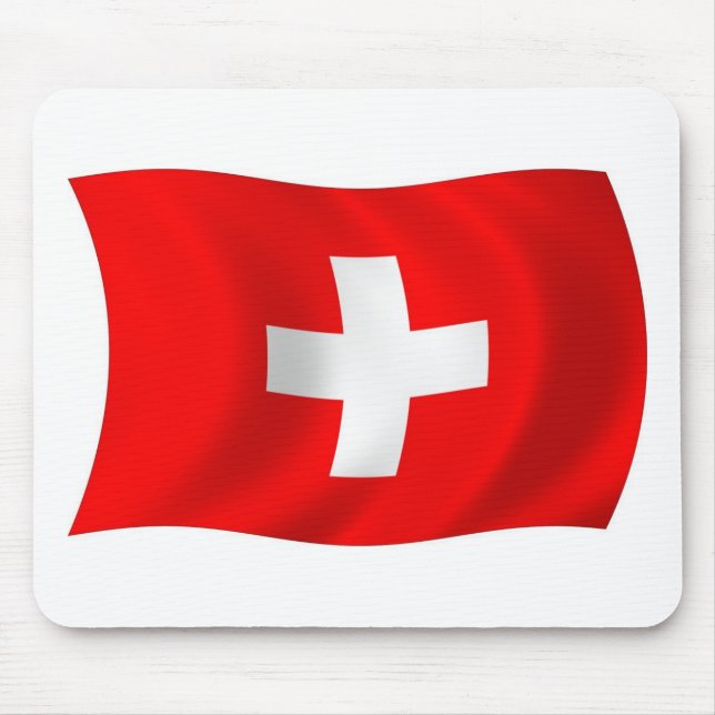 Alfombrilla De Ratón Mousepad con bandera de Suiza (Frente)