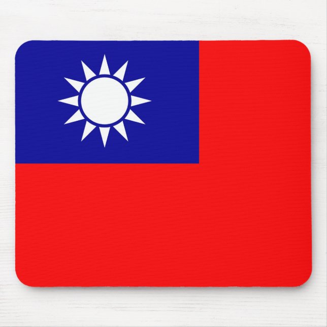 Alfombrilla De Ratón Mousepad con bandera de Taiwán (Frente)