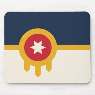 Alfombrilla De Ratón Mousepad con bandera de Tulsa, Oklahoma