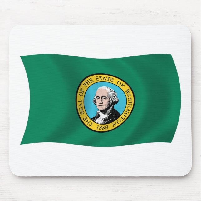 Alfombrilla De Ratón Mousepad con Bandera de Washington (Frente)