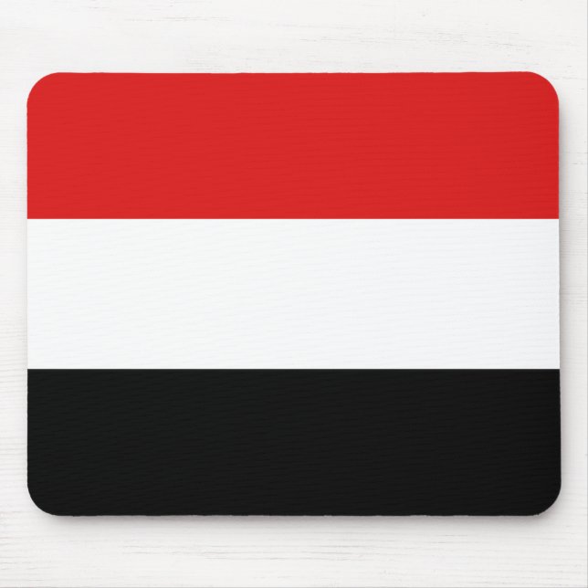 Alfombrilla De Ratón Mousepad con bandera de Yemen (Frente)