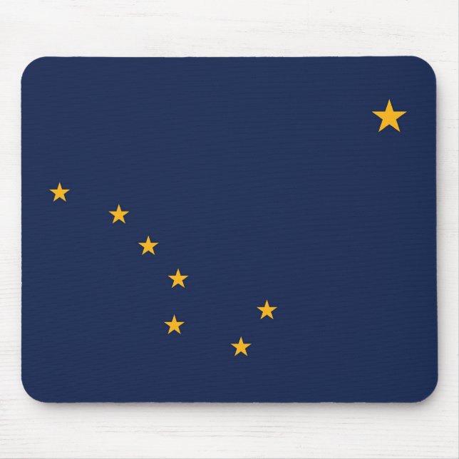 Alfombrilla De Ratón Mousepad con bandera del estado de Alaska - Estado (Frente)