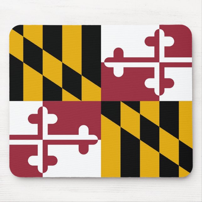 Alfombrilla De Ratón Mousepad con bandera del estado de Maryland - Esta (Frente)