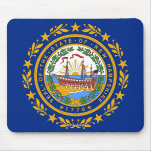 Alfombrilla De Ratón Mousepad con bandera del estado de New Hampshire -