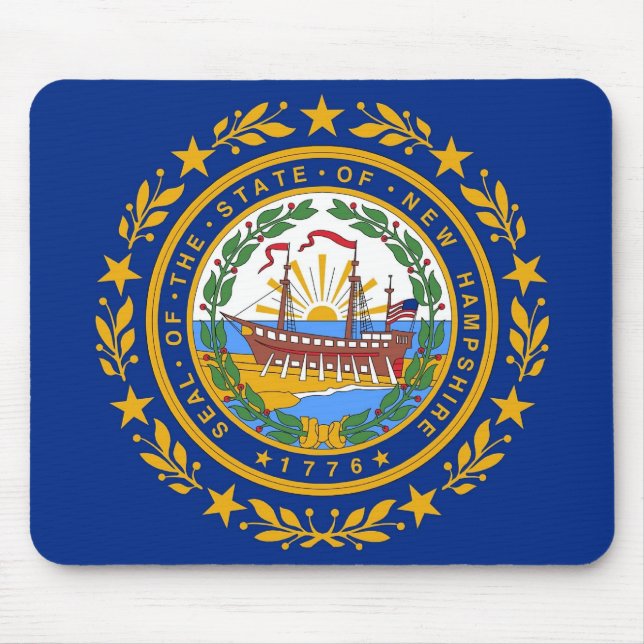 Alfombrilla De Ratón Mousepad con bandera del estado de New Hampshire - (Frente)