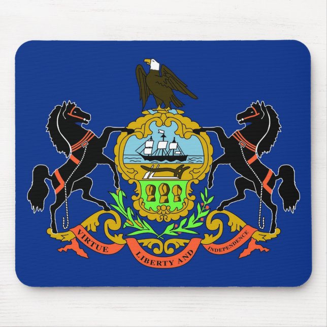 Alfombrilla De Ratón Mousepad con bandera del estado de Pensilvania - E (Frente)