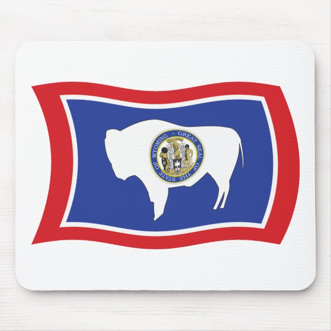 Alfombrilla De Ratón Mousepad con bandera Wyoming (Frente)