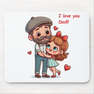 Alfombrilla De Ratón Mousepad con dedicación a papá.