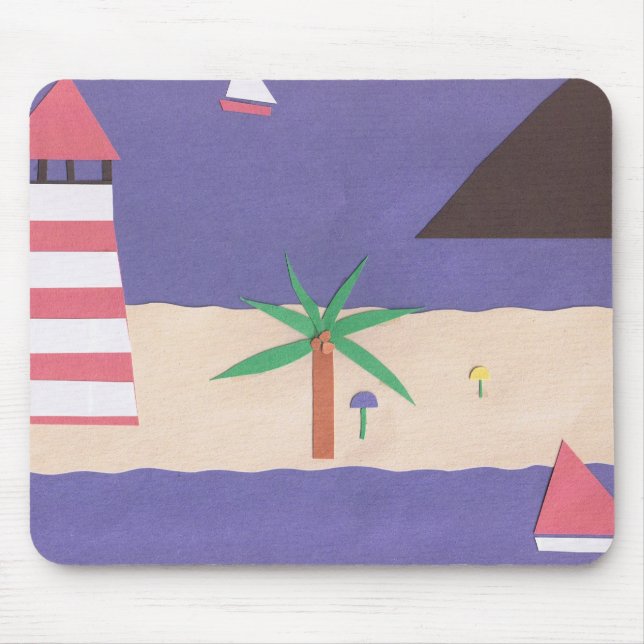 Alfombrilla De Ratón Mousepad con diseño azul del Caribe (Frente)