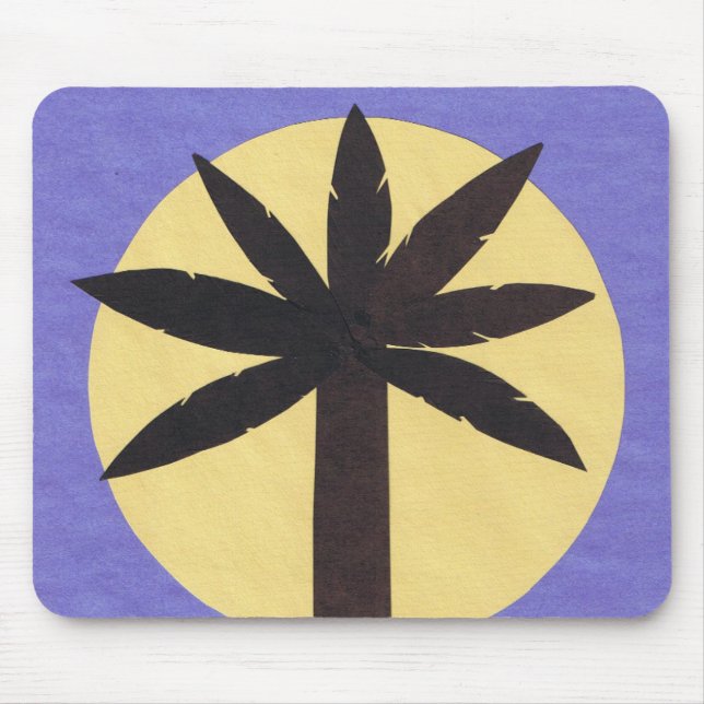 Alfombrilla De Ratón Mousepad con diseño de árbol de palmas (Frente)