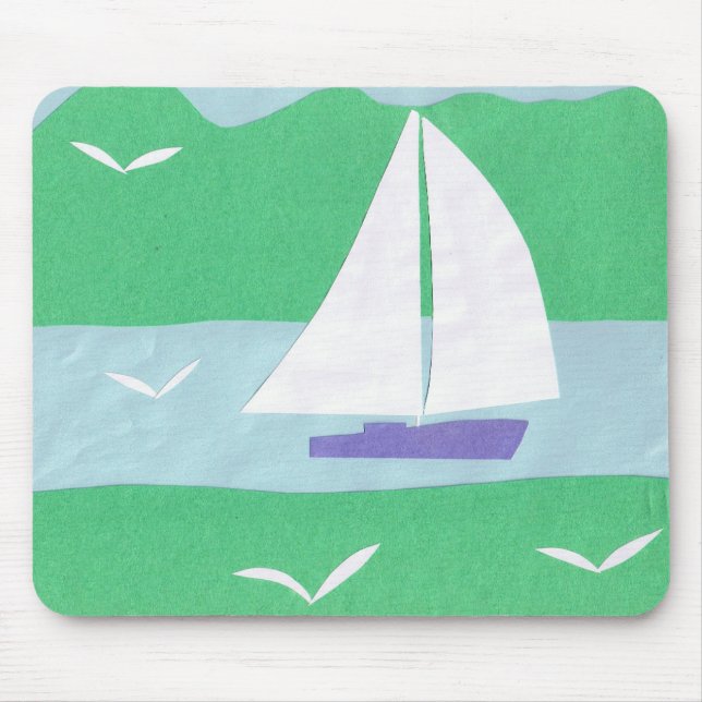 Alfombrilla De Ratón Mousepad con diseño de barco de vela (Frente)