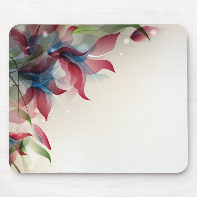 Alfombrilla De Ratón Mousepad con diseño floral abstracto (Frente)
