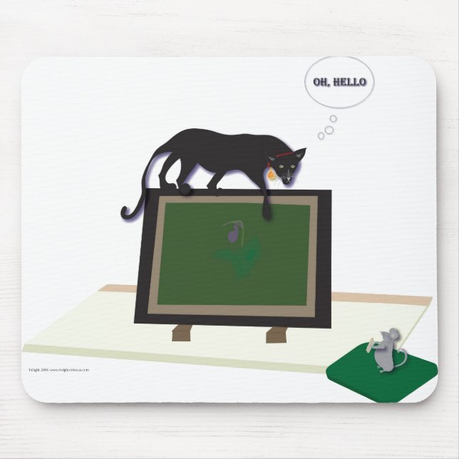 Alfombrilla De Ratón Mousepad con el gato y el ratón (Frente)