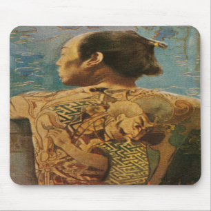 Alfombrilla De Ratón Mousepad con el hombre tatuado From 1920 Japón