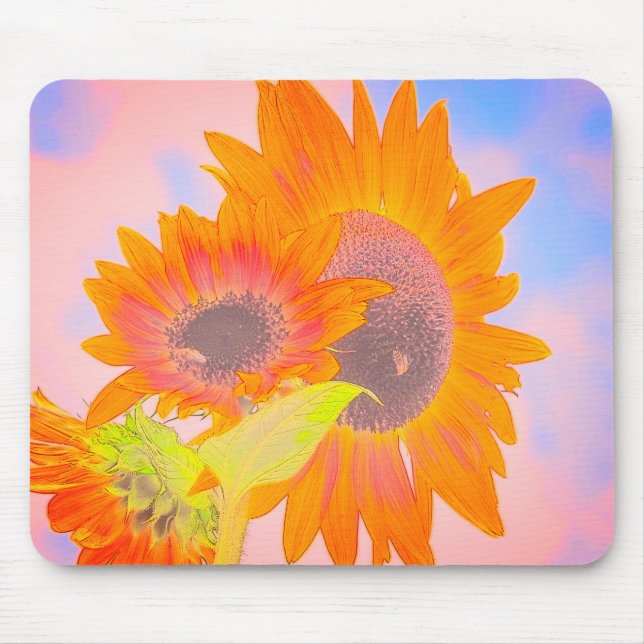 Alfombrilla De Ratón Mousepad con girasoles (Frente)