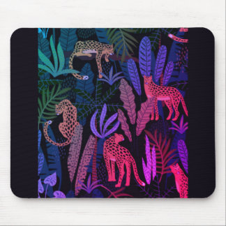 Alfombrilla De Ratón Mousepad con guepardos coloridos en la selva