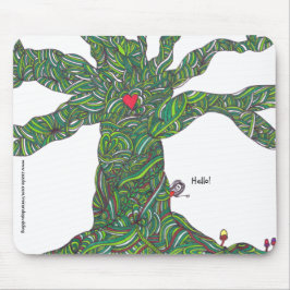 Alfombrilla De Ratón Mousepad con hello del árbol y del carácter el '