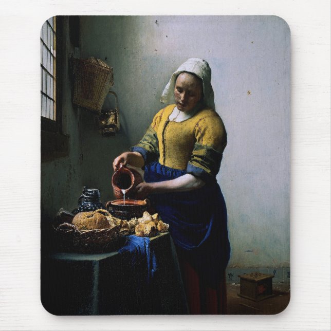 Alfombrilla De Ratón Mousepad con la pintura de Juan Vermeer (Frente)