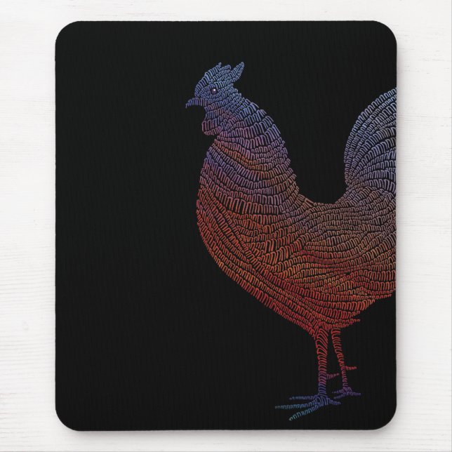 Alfombrilla De Ratón Mousepad con la pintura del pollo (Frente)