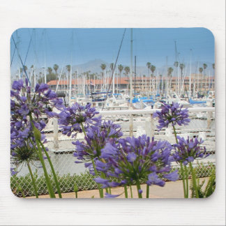 Alfombrilla De Ratón Mousepad con las flores azules del Agapanthus